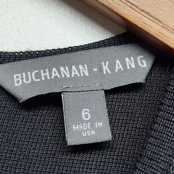 Buchanan Kang Mini Dress Women Size 6 Black Sleeveless Pockets Knee Length - Picture 7 of 8